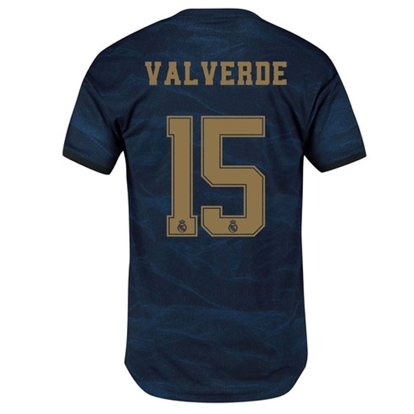 Maillot Football Real Madrid NO.15 Valverde Exterieur 2019-20 Bleu